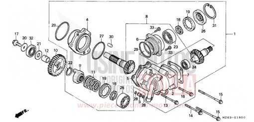 ARBRE TRANSVERSAL NTV650V de 1997